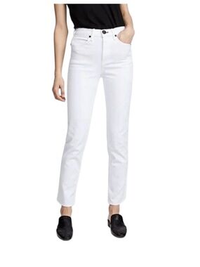 rag & bone Straight Leg White Jeans